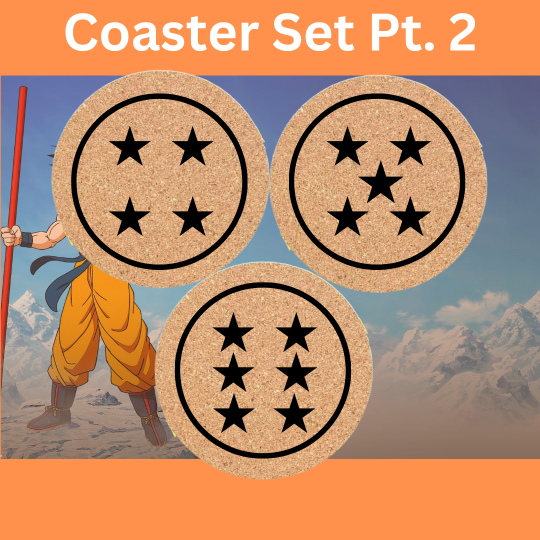 Dragon Ball Cork Coaster Set