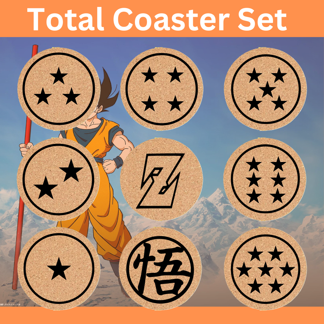 Dragon Ball Cork Coaster Set