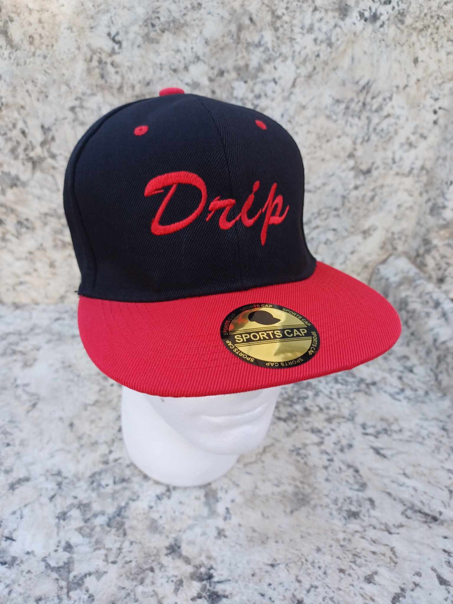 Drip Embroidered Snapback Hat