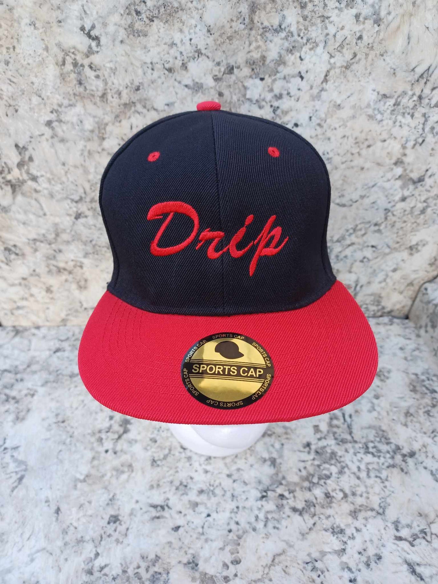 Drip Embroidered Snapback Hat