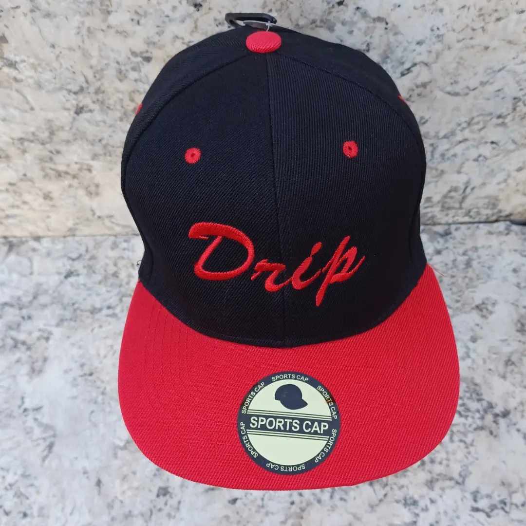 Drip Embroidered Snapback Hat