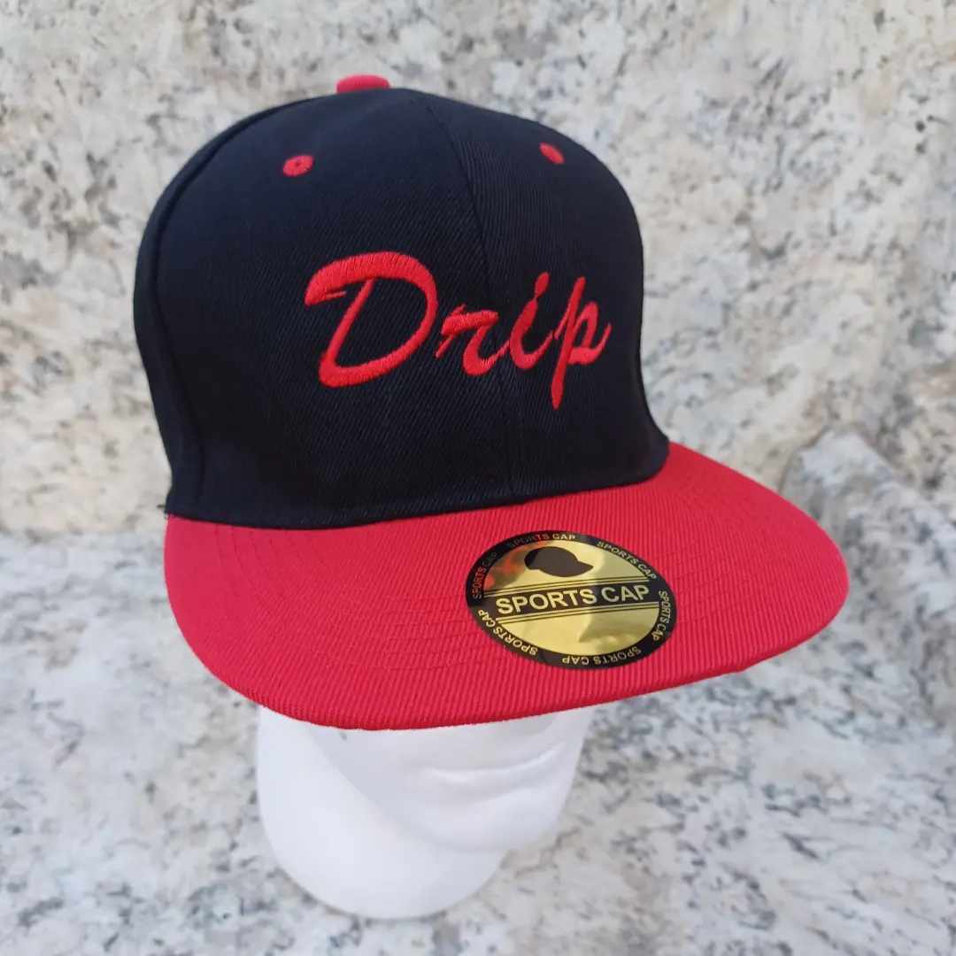 Drip Embroidered Snapback Hat