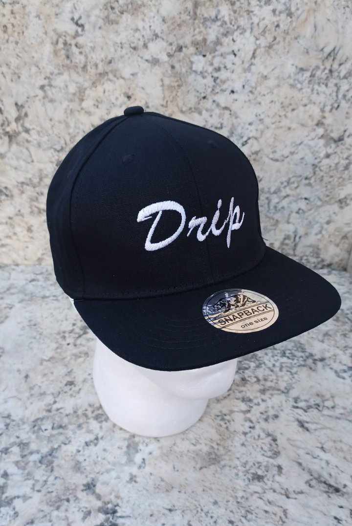 Drip Embroidered Snapback Hat