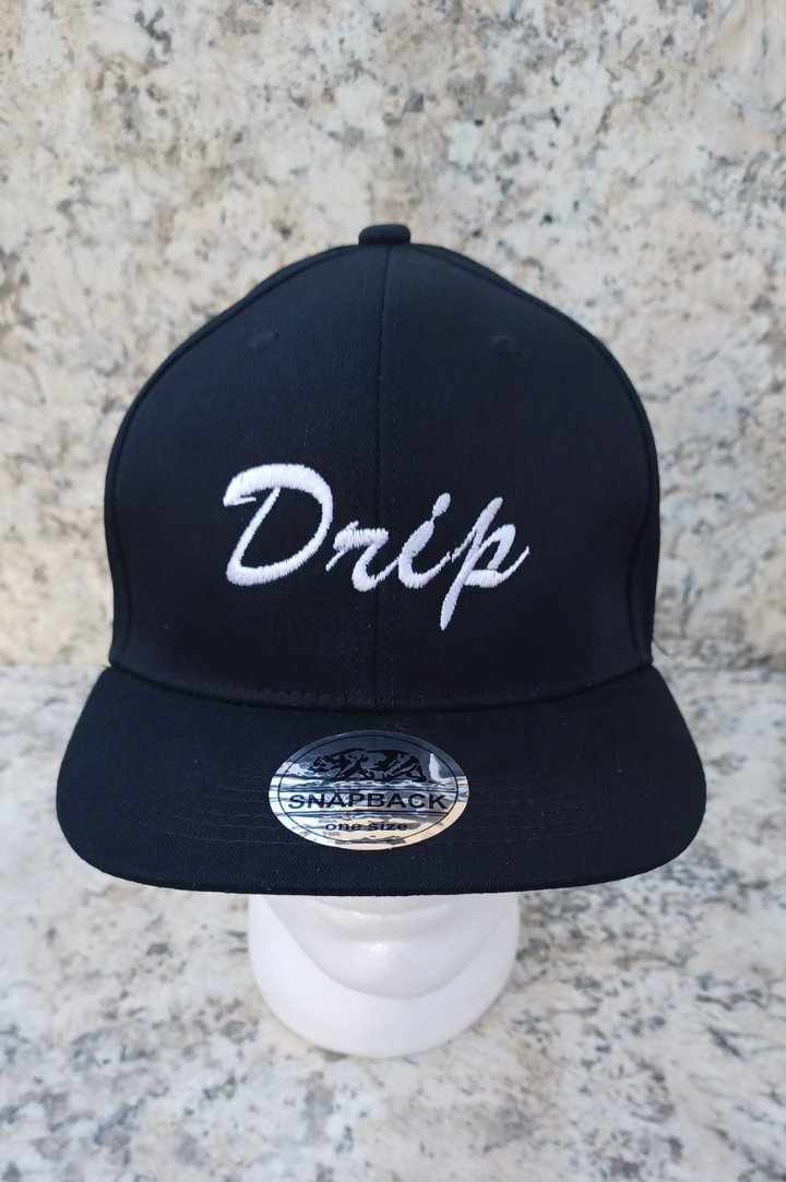 Drip Embroidered Snapback Hat