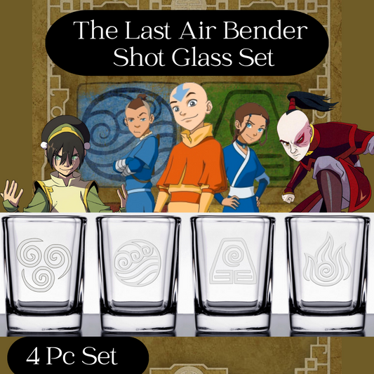 The Last Air Bender Shot Glass 4 Pc Set