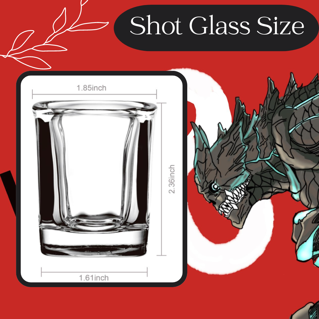 Engraved Kaiju No. 8 Shot Glass